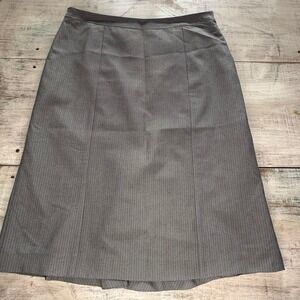 Vintage Y2K Jessica Womens Gray Pinstripe Midi Skirt Size 10 Career Work Office‎